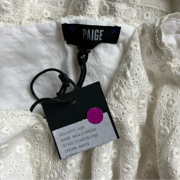 Paige White Cotton Nahla Dress size Small NWT - Picture 8 of 9